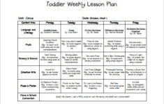 Toddler Lesson Plan Template 19 Free PDF Word Format Download