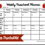 Weekly Lesson Plan Template For Preschool Lessons Worksheets And