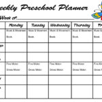 Weekly Planner For Your Preschool Class TeachersMag