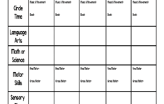 Weekly Preschool Planner Fill Online Printable Fillable Blank